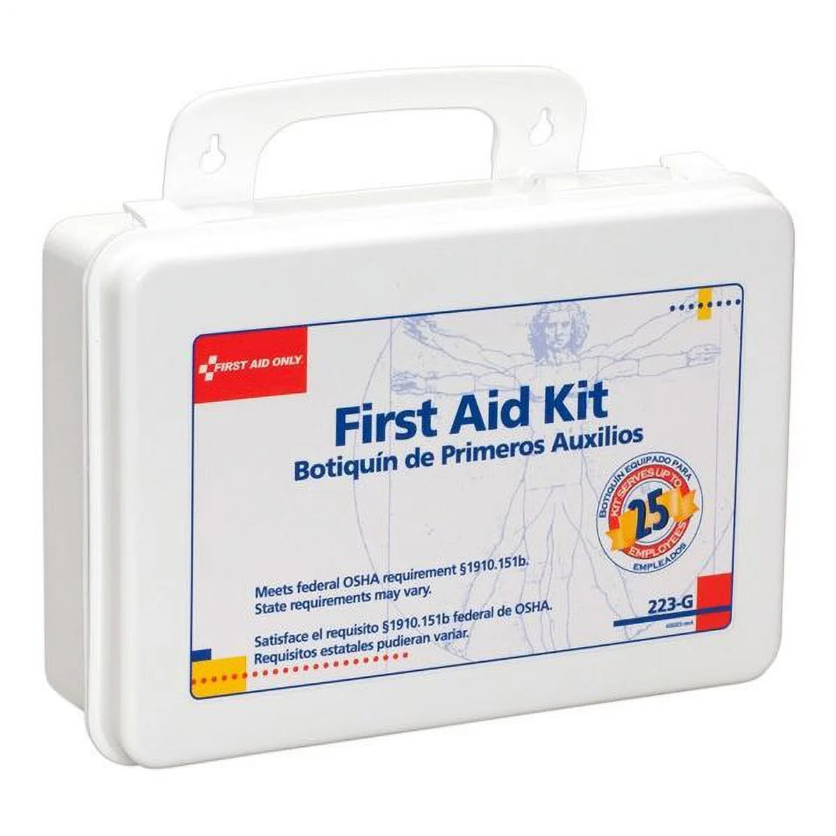 First Aid Kit W/House,107Pcs,3X7",Wht 223