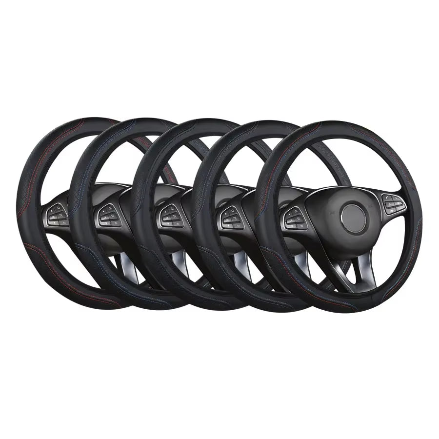 Car Steering Wheel Cover Has No Inner Ring Steering Wheel Cover anti Slip Breathable Cover Universal Microfiber Leather