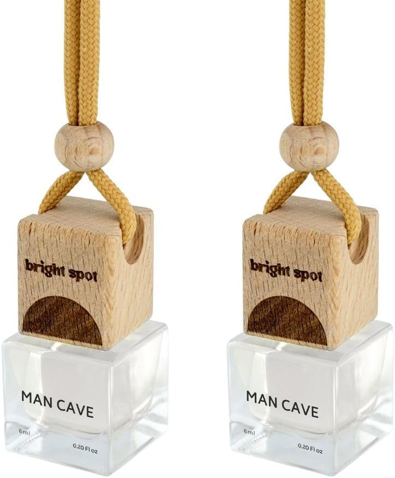 Man Cave Car Air Freshener - Premium Car Hanging Diffuser, Long-Lasting Fragrance up to 120 Days for Auto and Home | Sophisiticated & Woody |Tobacco, Vanilla, Woods | 2-Pack