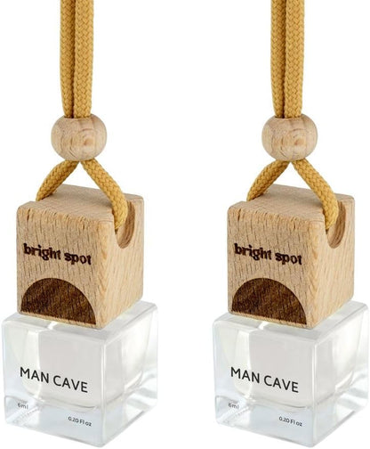 Man Cave Car Air Freshener - Premium Car Hanging Diffuser, Long-Lasting Fragrance up to 120 Days for Auto and Home | Sophisiticated & Woody |Tobacco, Vanilla, Woods | 2-Pack