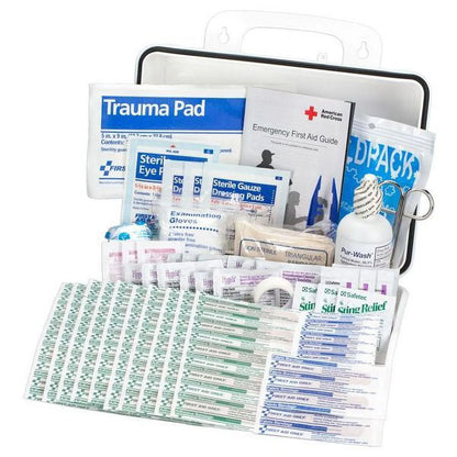 First Aid Kit W/House,107Pcs,3X7",Wht 223