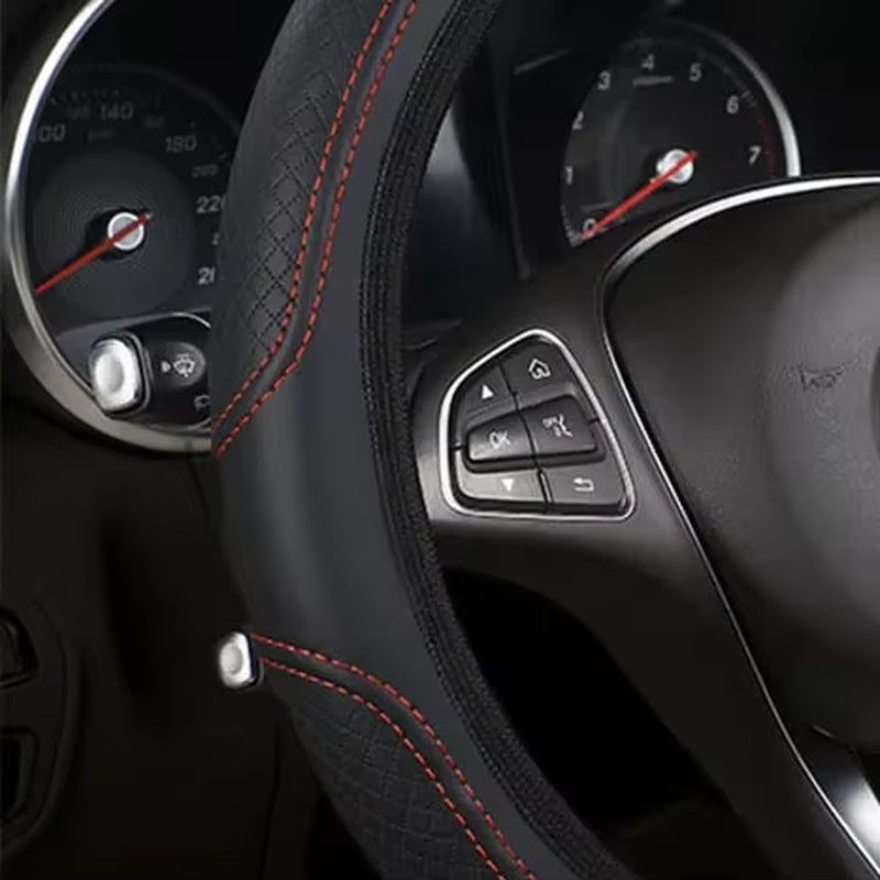 Car Steering Wheel Cover Has No Inner Ring Steering Wheel Cover anti Slip Breathable Cover Universal Microfiber Leather