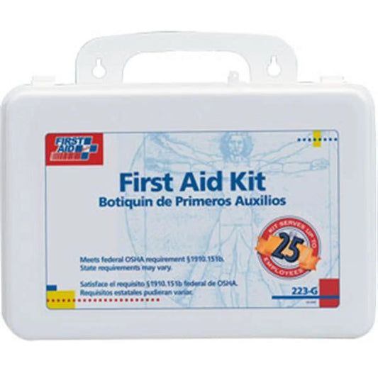 First Aid Kit W/House,107Pcs,3X7",Wht 223