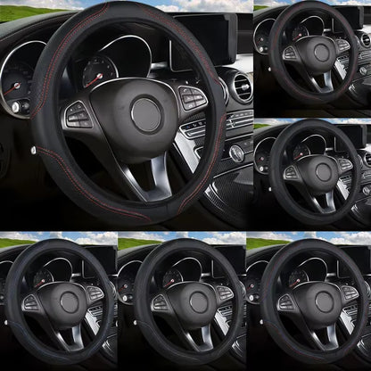 Car Steering Wheel Cover Has No Inner Ring Steering Wheel Cover anti Slip Breathable Cover Universal Microfiber Leather