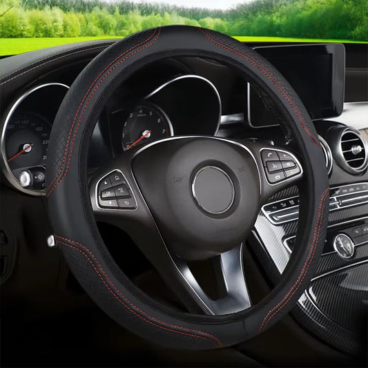 Car Steering Wheel Cover Has No Inner Ring Steering Wheel Cover anti Slip Breathable Cover Universal Microfiber Leather