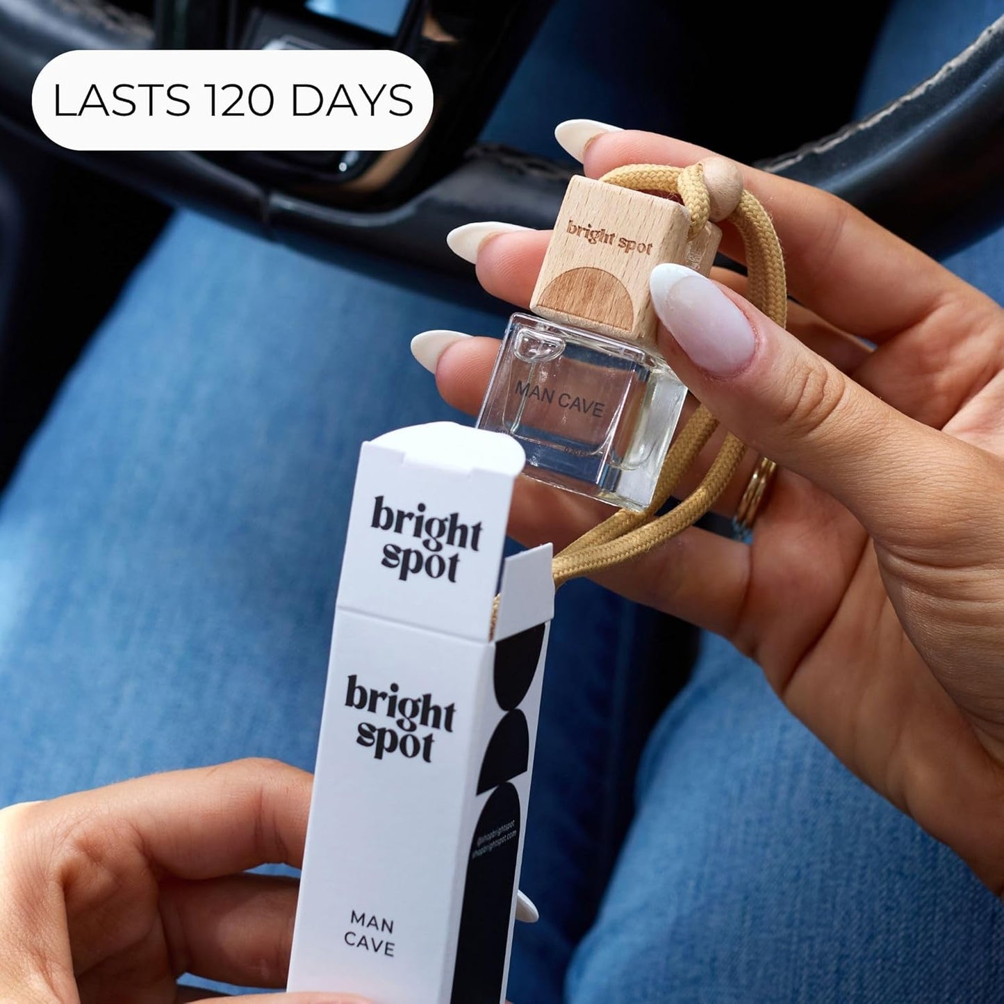 Man Cave Car Air Freshener - Premium Car Hanging Diffuser, Long-Lasting Fragrance up to 120 Days for Auto and Home | Sophisiticated & Woody |Tobacco, Vanilla, Woods | 2-Pack