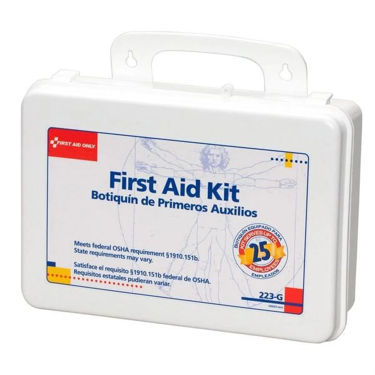 First Aid Kit W/House,107Pcs,3X7",Wht 223